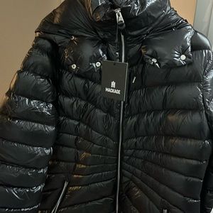 Women’s black MACKAGE camea long down puffer jacket